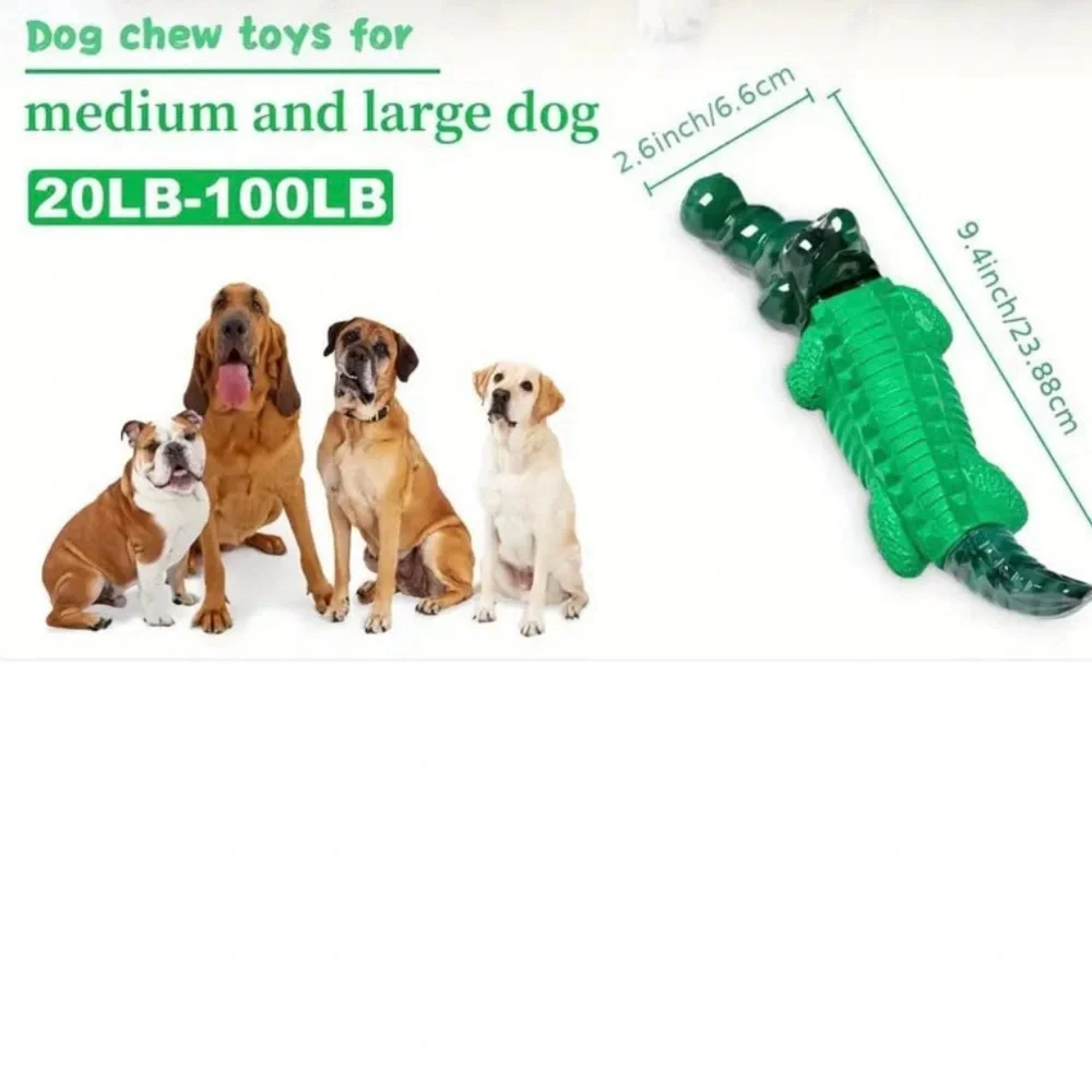 NEW Green and Black Crocodile Dog Toy for Heavy Chewers – Healthy Chew